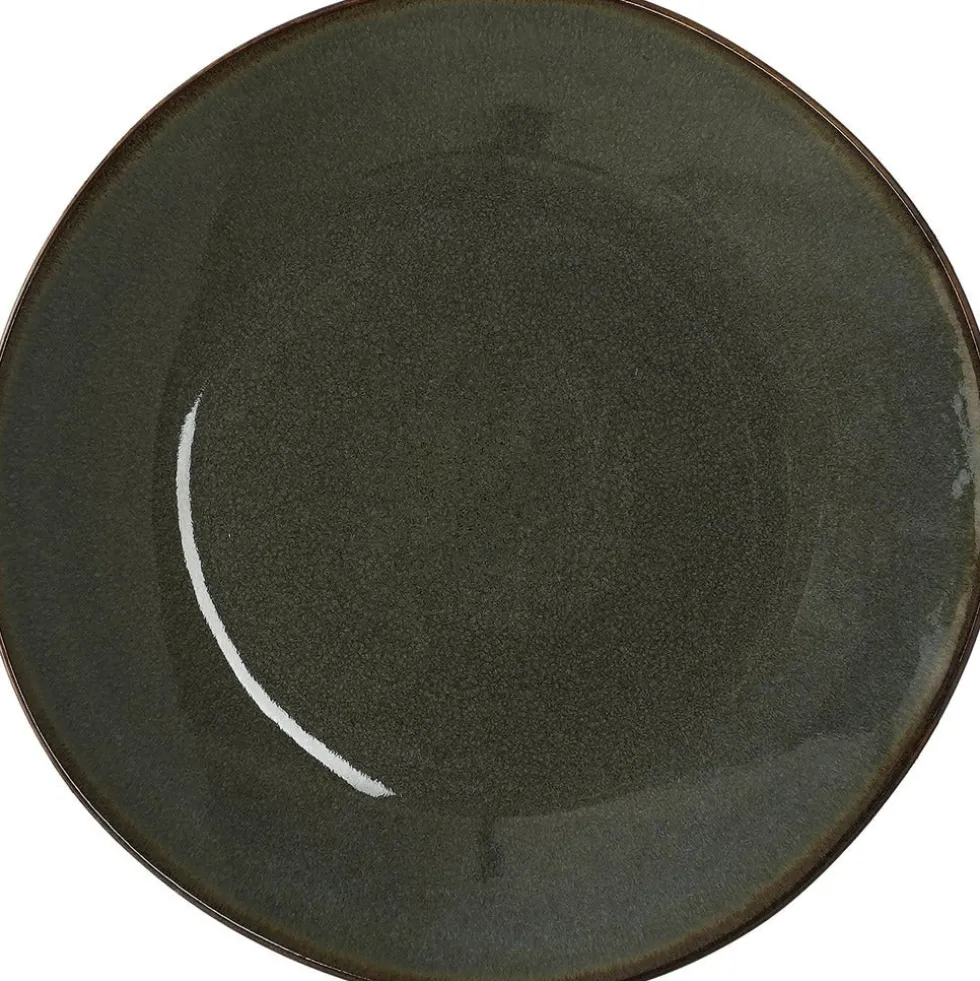 Mica Decorations ontbijtbord Racco groen D 20,5 H 2,5 cm