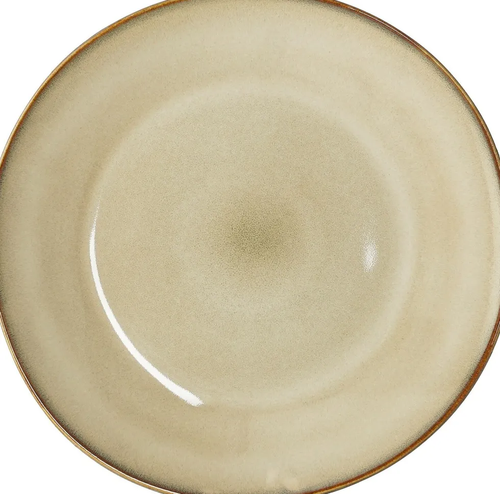 Mica Decorations ontbijtbord Racco beige D 20,5 H 2,5 cm