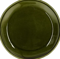 Mica Decorations ontbijtbord Rhea groen D 20 H 2 cm