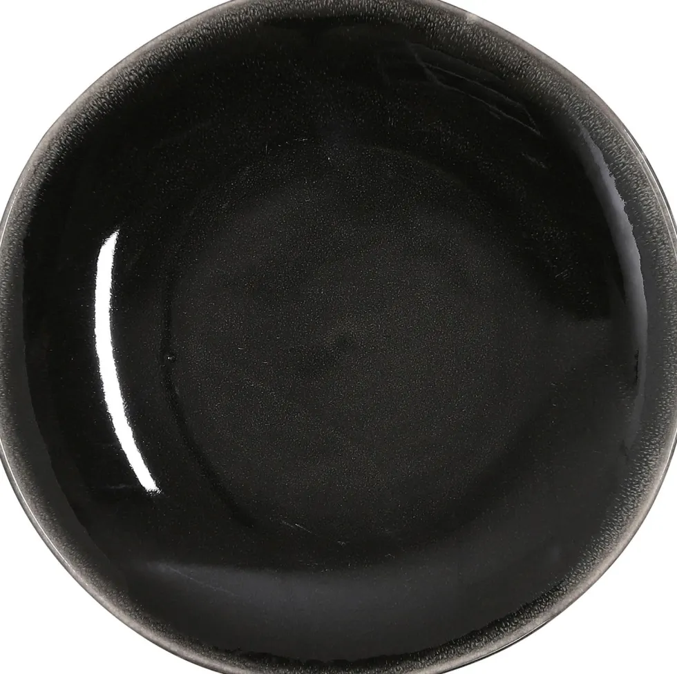 Mica Decorations ontbijtbord Tabo zwart D 20,5 H 2 cm