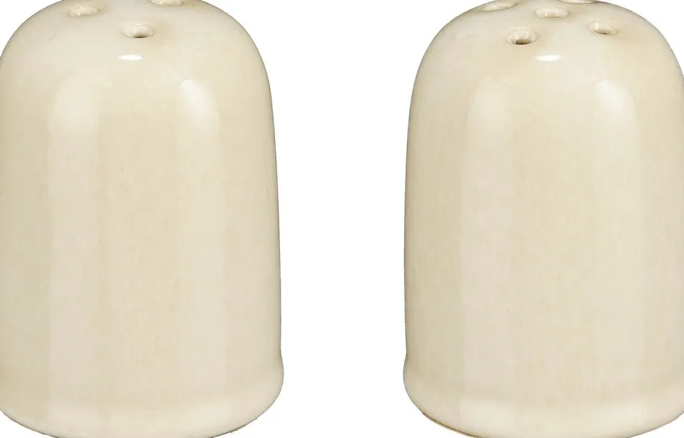 Mica Decorations peper en zoutstel Racco beige D 4,5 H 7 cm