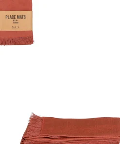 Mica Decorations placemat Villia bruin 48 x 33 cm 4 stuks