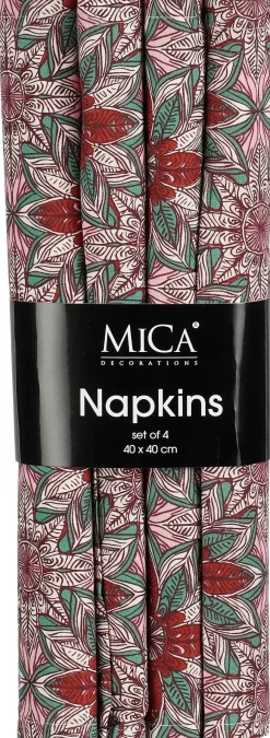 Mica Decorations servet rood 40 x 40 cm