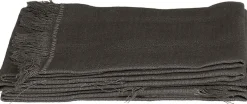 Mica Decorations servet Villia grijs 40 x 40 cm 4 stuks