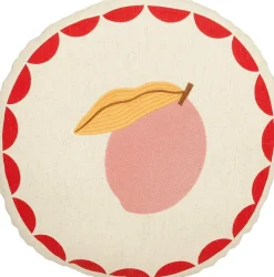 Mica Decorations sierkussen Vita wit / roze D 40 cm