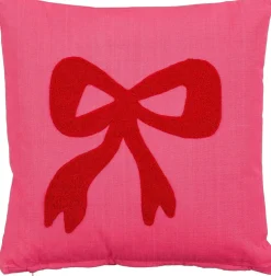 Mica Decorations sierkussen Bow roze 45 x 45 cm