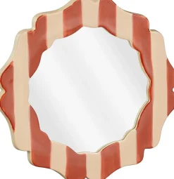 Mica Decorations spiegel Kuros rood / roze D 24,5 H 1,5 cm