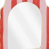 Mica Decorations spiegel Kuros rood / roze 27 x 21,5 x 1,5 cm