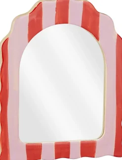 Mica Decorations spiegel Kuros rood / roze 27 x 21,5 x 1,5 cm