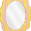 Mica Decorations spiegel Kuros geel / roze 29,5 x 22,5 x 1,5 cm
