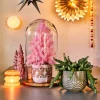Mica Decorations stolp met schotel Hella transparant D 21 H 55,5 cm