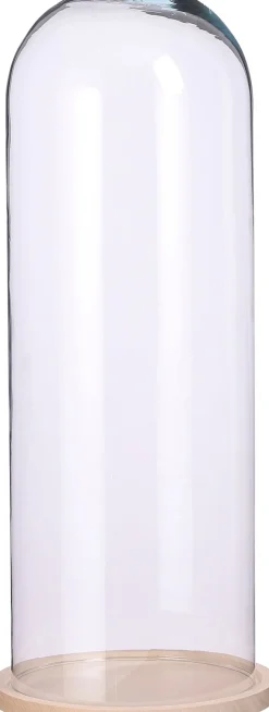Mica Decorations stolp met schotel Hella transparant D 21 H 55,5 cm