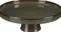 Mica Decorations taartplateau Racco groen D 28 H 11 cm