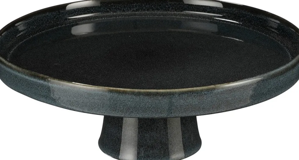 Mica Decorations taartplateau Racco antraciet D 28 H 11 cm