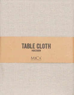 Mica Decorations tafelkleed Villia beige 250 x 140 cm