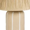 Mica Decorations tafellamp Denton beige / naturel D 33 H 61 cm