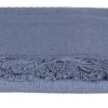 Mica Decorations tafelloper Villia blauw 180 x 45 cm