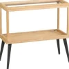 Mica Decorations wandkast op voet bruin 53 x 20 x 38 cm