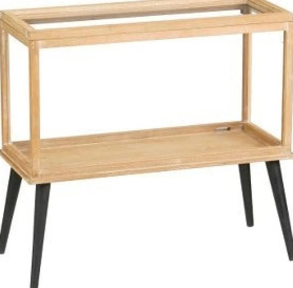 Mica Decorations wandkast op voet bruin 62 x 27 x 53 cm