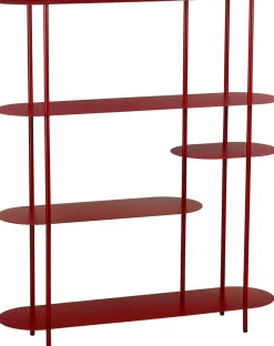 Mica Decorations wandkast rood 118 x 31 x 139 cm