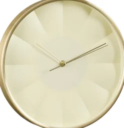 Mica Decorations wandklok Tikki crème / goud D 30 H 4,5 cm