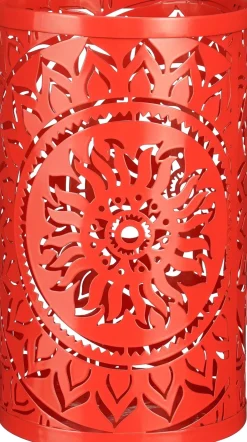 Mica Decorations waxinelichthouder Solara rood D 15 H 25 cm