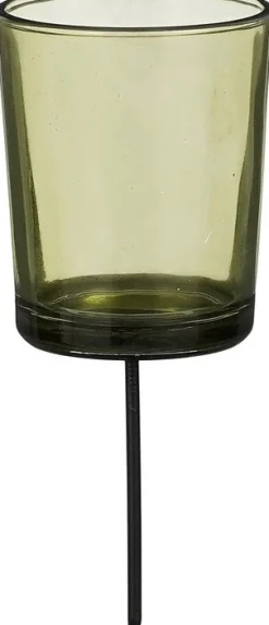 Mica Decorations waxinelichthouder Sauma licht groen D 5,5 H 16 cm