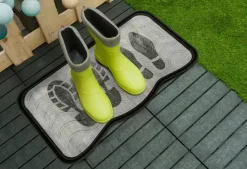 Multy Home buitenmat Footprints grijs 75 x 38 cm