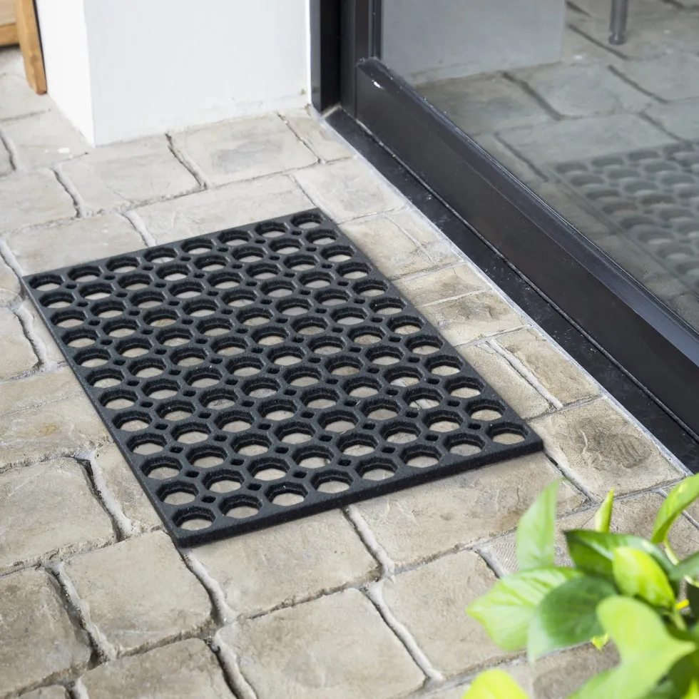 Multy Home buitenmat Honey Comb zwart 60 x 40 cm