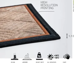 Multy Home buitenmat Lima Seagrass bruin 75 x 45 cm