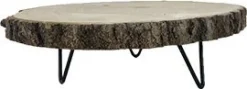Natures Accents decoratiebord op voet Flor naturel D 24 H 8 cm