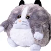 Noxxiez handwarmer kat grijs / wit onesize D 35 H 35 cm