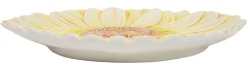 Ontbijtbord Flower geel D 21 H 3 cm
