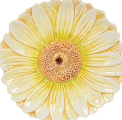 Ontbijtbord Flower geel D 21 H 3 cm