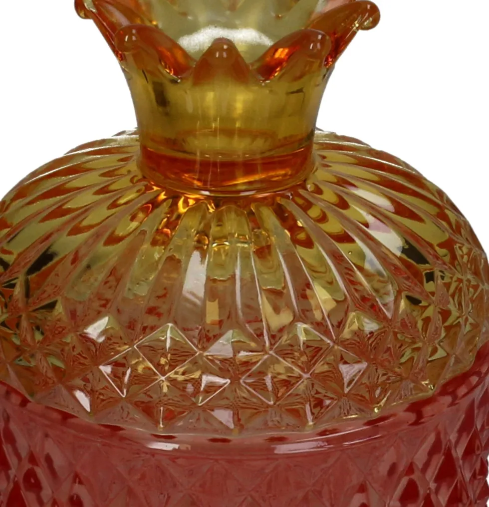 Opbergpot Anna geel / oranje D 10,5 H 17 cm
