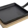Pannetje op plank zwart 14 x 14 x 5 cm