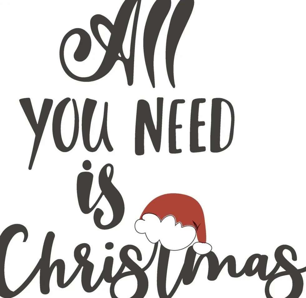 Paper + Design servet All You Need Is Xmas wit 33 x 33 cm 20 stuks