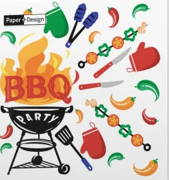Paper + Design servet BBQ multi 33 x 33 cm 20 stuks