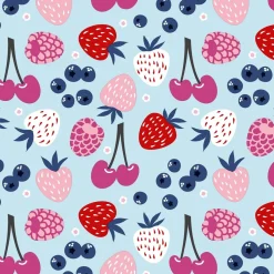 Paper + Design servet Berries Sunda blauw 24 x 24 cm 20 stuks