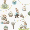 Paper + Design servet Bunny Joy wit 33 x 33 cm 20 stuks