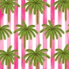 Paper + Design servet cabana groen / roze palms 33 x 33 cm 20 stuks