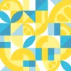 Paper + Design servet Citrus Era geel / blauw 33 x 33 cm 20 stuks