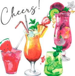 Paper + Design servet colourful cheers 33 x 33 cm 20 stuks