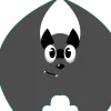 Paper + Design servet Cute Bat grijs 33 x 33 cm 12 stuks
