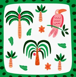 Paper + Design servet modern groen palms 33 x 33 cm 20 stuks