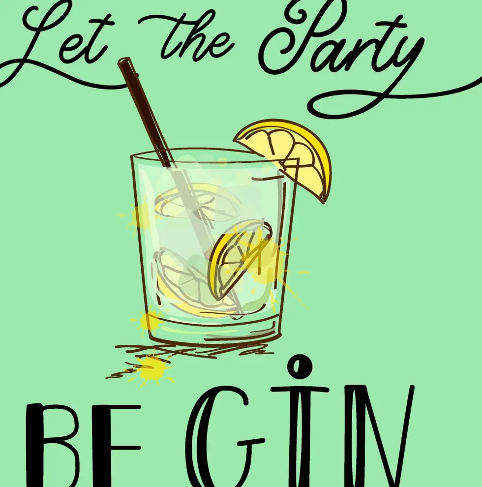Paper + Design servet party gin groen 33 x 33 cm 20 stuks