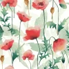 Paper + Design servet Poppys Delight groen / rood 33 x 33 cm 20 stuks