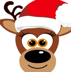 Paper + Design servet Reindeer Smile wit 33 x 33 cm 12 stuks