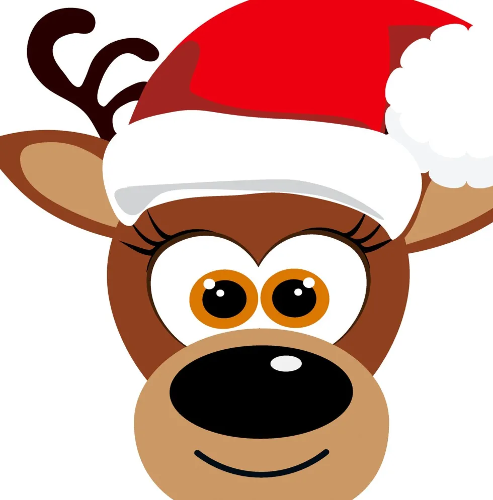 Paper + Design servet Reindeer Smile wit 33 x 33 cm 12 stuks