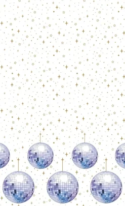 Paper + Design tafelkleed Disco ball wit / blauw 220 x 138 cm